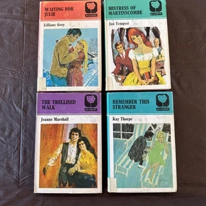 1973 Vintage Lot Of 4 Mills & Boon Hardcover Books With Dust covers - Picture 1 of 17