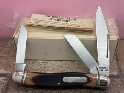 Schrade USA Old Timer 858OT Lumberjack Jumbo Stockman Folding Pocket Knife W Box - Image 1 of 3