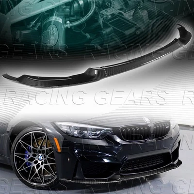 ALERÓN LABIAL PARACHOQUES DELANTERO FIBRA CARBONO ESTILO GT PARA BMW M3 M4 F80 F82 F83 15-19 Foto 1 de 4