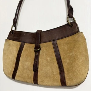 Ralph Lauren Vintage Leather Shoulder Bag Brown Suede & Leather Pocket from JP - Picture 1 of 16