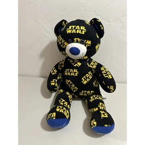Build A Bear Star Wars Logo Teddy - Black, Yellow, & Blue - Plush 2016 - Foto 1 di 8