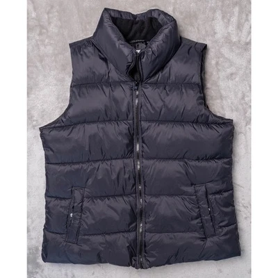 Old Navy Black Puffer Vest Full Zip Pockets Womens Size L - Image 1 of 4