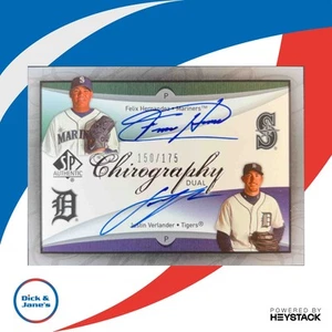 2007 SP Autentica Felix Hernandez / Justin Verlander Chirografia Doppia /75 Auto - Foto 1 di 10