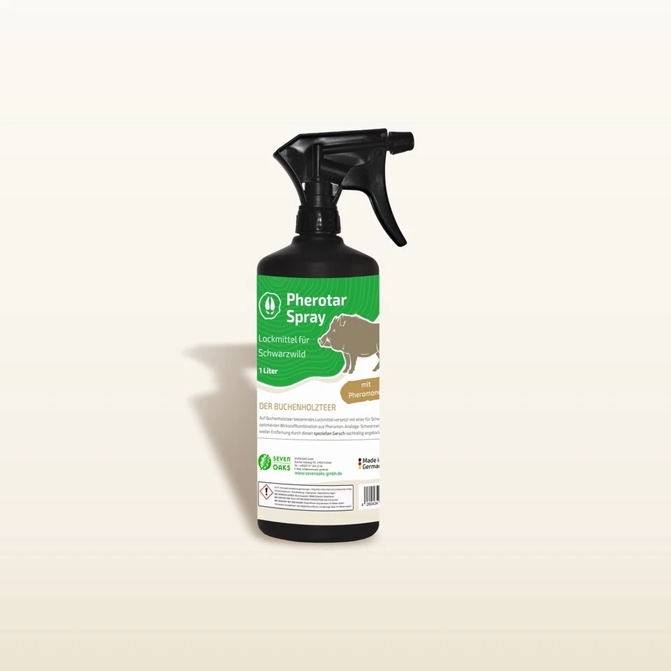 SEVEN OAKS 1 Liter Pherotar Spray - Buchenholzteer mit Pheromonen, Schwarzwild Lockmittel