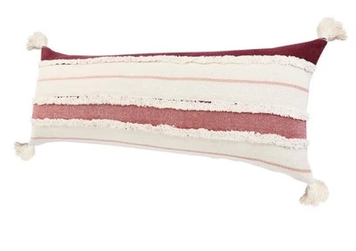 Ox Bay Quarry Striped Throw Pillow, Red / Pink / White, 14" x 36" - Image 1 of 4