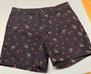 Short chino imprimé cerise Banana Republic bleu marine coton stretch taille 4, 2846 - Photo 1/9