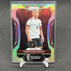 YOURI TIELEMANS 2022 Prizm FIFA Qatar World Cup Silver Holo Card Belgium - Picture 1 of 2