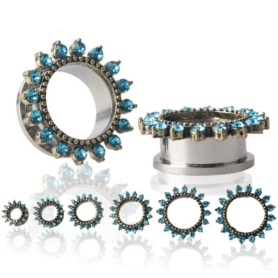 2件装不锈钢耳规塞隧道螺丝适合扩展器身体珠宝首饰 — 第 1/4 张图片