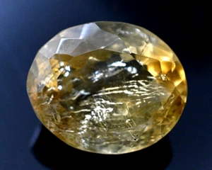 Natural Ceylon Unheated Yellow Sapphire 13.40 Ct Oval Certified Loose Gemstone - Picture 1 of 5