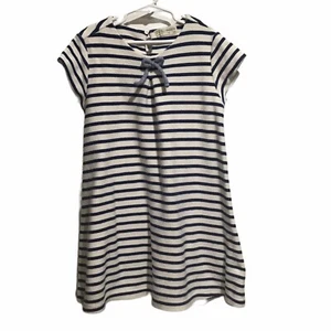 Zara Girls Striped Dress size 11/12 Blue/White Short Sleeve - Picture 1 of 10