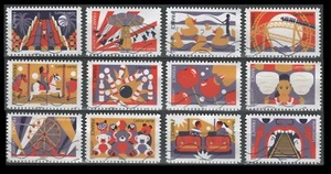 France 5241-5252 Carnival acts  [12 USED Stamps] Issued 2017 - Picture 1 of 1