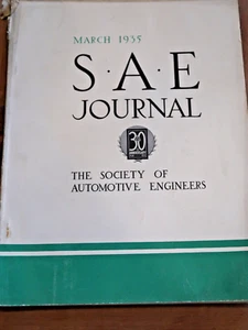 Society of Automotive Engineers SAE Journal March 1935 Magazine Advertisement - Picture 1 of 2