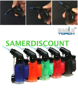 5 Pack 45 Degree Angle Jet Flame Butane Torch Lighter Refillable Windproof,,NEW - Picture 1 of 3