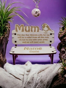 Mamá Madre Banco Memoria Lápida Marcador Recuerdo Regalo Memorial Personalizado - Imagen 1 de 6