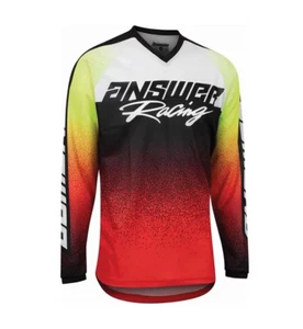 ANSWER RACING A22 SYNCRON PRISM MOTOCROSS JERSEY RED/HYPER ACID MENS XL 446792 - Picture 1 of 1