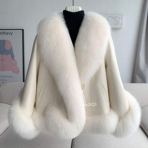 OFF WHITE Cappotto donna pelliccia di volpe erba nuovo pelle invernale spesso caldo cotone piumino caldo cappotti caldi