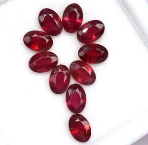 6x4 mm Natürlicher Rubin Ovalschliff Posten 05 Stck. 3,39 kt Kalibriert Facettiert Lose Edelsteine - Bild 1 von 4