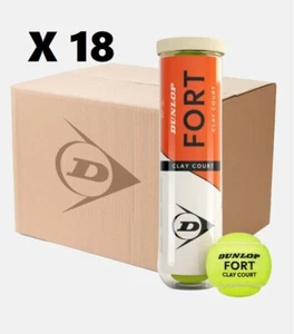 Cartone da 18 tubi Dunlop FORT CLAY - tubi da 4 palline da tennis + OMAGGI - Bild 1 von 1