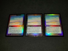 MTG 3x Onslaught common land MP FOIL Lonely Sandbar ships w/ tracking