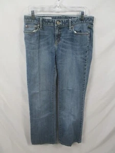 Banana Republic Womens Jeans 8 Blue Denim Bootcut Fadeout Whisker Stretch Cotton - Picture 1 of 12