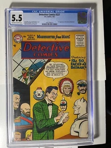 Detective Comics #227 (CGC 5.5)FN-, 1956,Batman/Robin 50 FACES OF BATMAN - Picture 1 of 3