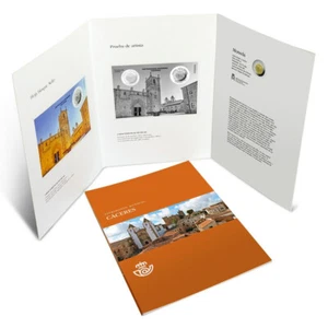 ESPAÑA CARPETA CORREOS 2 EURO + SELLOS PATRIMONIO MUNDIAL CACERES 2023 - Picture 1 of 1