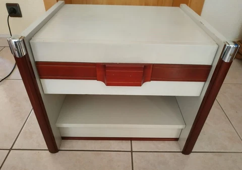 french modern mid century 70s vintage nightstand bedside table Cover