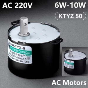 6W-10W 220V AC Universal Synchronous Motors 1RPM - 50RPM Micro Gearmotor 50KTYZ - Picture 1 of 9