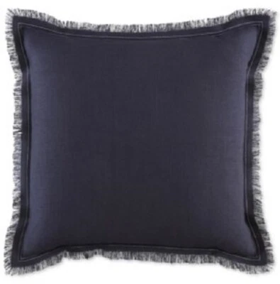 Tommy Hilfiger Menemsha Algodón Reversible 20" x 20" Almohada Decorativa Azul Marino Crema Foto 1 de 4