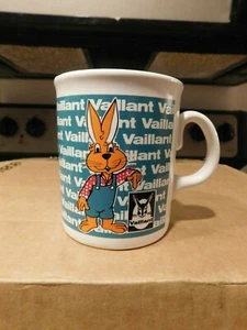 VAILLANT BUNNY LOGO COFFEE MUG LARGEST HEATING CO. IN EUROPE MUG MADE IN ENGLAND - Picture 1 of 6