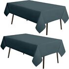 Mysky Home 2Pack Bulish Grey Tablecloth 90X156 Inch Rectangle Table Cloth- Wr...