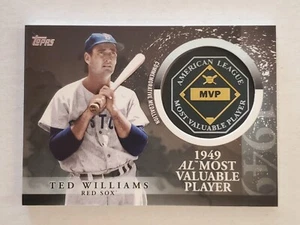 TED WILLIAMS 2023 Topps Actualización MVP MEDALLÓN RELIQUIA Medias Rojas - Imagen 1 de 1