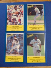 (4 Cards) 1990 Brewers Police Marinette WI - Mirabella, August, Crim & Navarro 