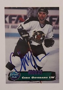 1995-96 Edge Ice #166 In Person Auto Chris Govedaris Manitoba Moose