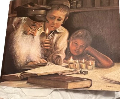 Ron Workman Hombre Barbudo Y 2 Niños Luz En Tiempos Oscuros Impresión Sobre Lienzo Papel Foto 1 de 4