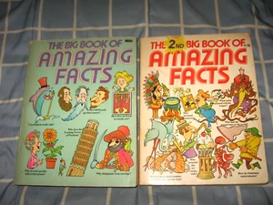 Lot of 2 Rare Vintage THE BIG BOOK OF AMAZING FACTS (1980) + 2ND BIG BOOK (1982) - Picture 1 of 6