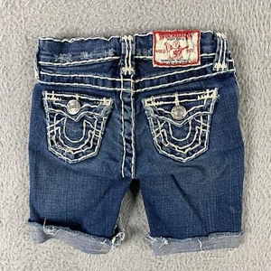 True Religion Billy Super T Stitch Jean Girls size 5 Denim Flap Pocket Y2K 2000s - Picture 1 of 8