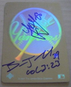 YOBAL DUENAS signed 2000 CUBA OLYMPIC SILVER MEDAL YANKEES baseball card AUTO