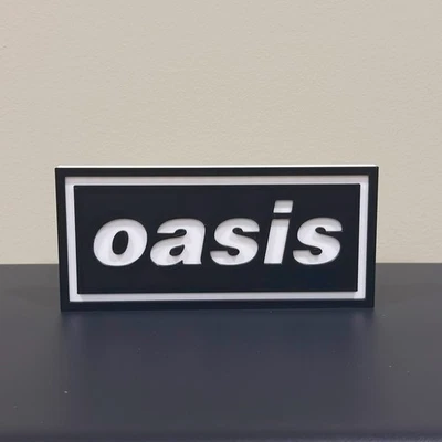 Letrero decorativo OASIS pantalla impresa en 3D Foto 1 de 3
