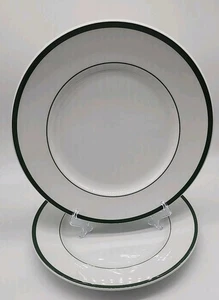 2- William Sonoma Brasserie 12" Essteller - grünes Band phänomenaler Zustand - Bild 1 von 6