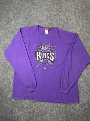 Camiseta gráfica de manga larga Reebok púrpura Sacramento Kings para hombre, talla XXL Foto 1 de 4