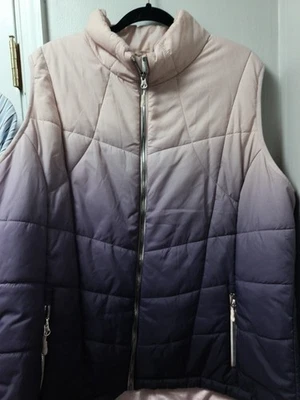 Женский жилет Ideology Purple Grape Dip Ombre 3x Большой размер Холодная зимняя погода - Изображение 1 из 4