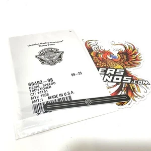 NEW Genuine Harley Road Glide Speedometer Tachometer 3.5" Decal Insert 68492-98 - Picture 1 of 6