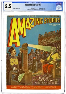 Amazing Stories Pulp Vol. 2 #12 CGC 5.5 1928 4491204014 - Image 1 of 4