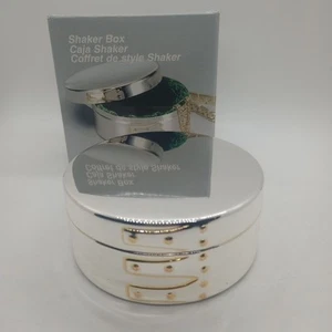 Silver plate jewelry box Shaker Box 4 In Wm.A Rogers Oneida Silver Plate 1998 - Picture 1 of 8
