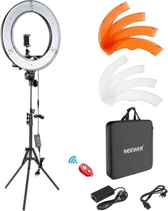NEEWER Kamera Foto Video Ringlicht Kit: 18 Zoll/48 Zentimeter Außen 52W 5500K Di - Bild 1 von 12