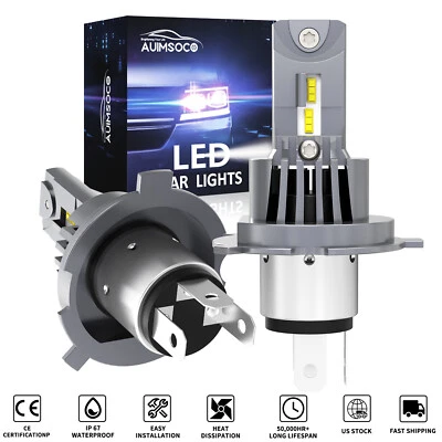 Luces Fuertes Para Auto Coche Luz Carro Bulbs Kit H4 9003 LED Blanco Hi/low Beam - Image 1 of 4