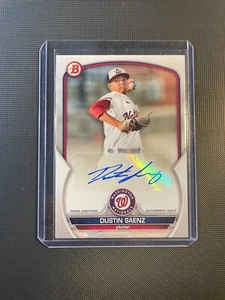 2023 Bowman Dustin Saenz Paper Autograph #PPA-DS Nationals Auto - Picture 1 of 2