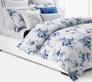 Lauren Ralph Lauren Sandra Blue Floral 3-Piece King Comforter 2 Shams Set New