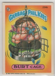 1986 Topps Garbage Pail Kids BURT CAGE #234b Sticker Card - Picture 1 of 2